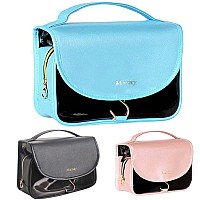 Sxosyo Toiletry Bag For Women Hanging Travel Cosmetic Bags Pu Leather Travelling Accessories Makeup Organizer Waterproof Bathroo