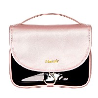 Sxosyo Toiletry Bag For Women Hanging Travel Cosmetic Bags Pu Leather Travelling Accessories Makeup Organizer Waterproof Bathroo