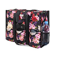 Topdesign Utility Water Resistant Tote Bag With 13 Exterior Interior Pockets Top Zipper Closure Thick Bottom Support Ranun