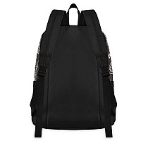 Mnsruu Student Backpack For School Moth Skull Moon Esoteric Laptop Backpack Aesthetic School Bookbags Casual Daypack Backpack Fi