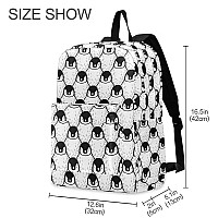 Mnsruu Student Backpack For School Cute Penguin Print Laptop Backpack Aesthetic School Bookbags Casual Daypack Backpack Fits 15