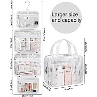 Hanging Toiletry Bag Clear Travel Toiletry Bag With Detachable Tsa Approved Small Clear Bag Airline 311 Carry On Compliant Ba