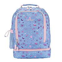 Bentgoa Kids Prints 2In1 Backpack Insulated Lunch Bag Durable Lightweight Colorful Prints For Girls Boys Waterresist