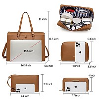 Keyli Laptop Bag For Women Christmas Gifts Waterproof Pu Leather Laptop Briefcase With Builtin Usb Charging Port Computer Shoul