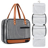 Toiletry Bag For Women Waterresistant Travel Makeup Organizer With Hanging Hook 5 Compartments Large Cosmetic Case For Access