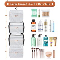 Toiletry Bag For Women Waterresistant Travel Makeup Organizer With Hanging Hook 5 Compartments Large Cosmetic Case For Access