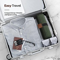 Toiletry Bag for Men, Travel Essentials Travel Toiletry Bag, Water-Resistant Compact Bathroom Roll Organizer for Hygiene, Shaving kit, Gifts for men (5.Army Green(Canvas))