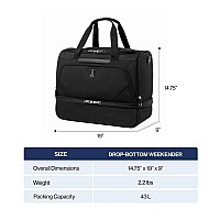 Travelpro Maxlite 5 Softside Carryon Weekender With Dropbottom Compartment Lightweight Overnight Travel Duffel Bag Men And W