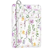 Coco Rossi Slim Front Pocket Wallet Rfid Id Card Holder Cute Small Wallet With Keychian For Womenwhite Daisy