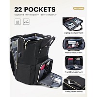 Lovevook 173 Inch Laptop Backpack Large Travel Backpack For Women Water Resistant Teacher Backpack With Laptop Compartment P