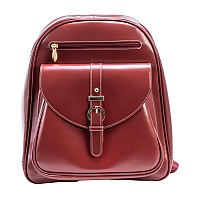 M Series Moline Leather Business Laptop Tablet Backpack Red