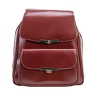 M Series Kendall Leather Business Laptop Tablet Backpack Red