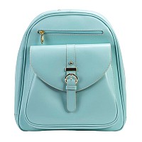 M Series Moline Leather Business Laptop Tablet Backpack Aqua Blue