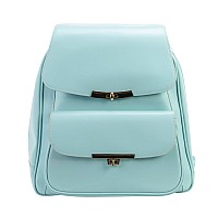 M Series Kendall Leather Business Laptop Tablet Backpack Aqua Blue