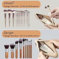 Travel Essentials Makeup Brush Holder, Portable Make Up Brush Organizer Travel Case, Silicone Makeup Brush Bag Small Pouch, Waterproof And Easy To Clean Cosmetic Brush Covers