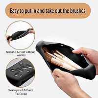 Makeup Brush Holder Travel Essentials Makeup Organizer Silicone Cosmetic Make Up Bag Cover Case For Size Toiletries Small Mag