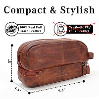 Luxeoria Premium Handmade Leather Toiletry Bags For Men And Women Genuine Leather Dopp Kit And Shaving Bag For Men Travel Cosm