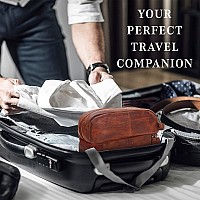 Luxeoria Premium Handmade Leather Toiletry Bags For Men And Women Genuine Leather Dopp Kit And Shaving Bag For Men Travel Cosm