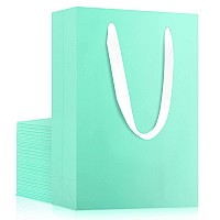 Eusoar Small Blue Gift Wrap Bags 25 Pack 59X23X78 Inches Shopping Bags With Handles Bulk Merchandise Retail Wrapping Bags F