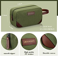 Eccliy 6 Set Groomsmen Gifts Men Toiletry Bags Mens Travel Shaving Kit Bag Bathroom Bag Water Resistant Toiletry Case For Weddi