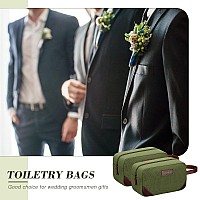 Eccliy 6 Set Groomsmen Gifts Men Toiletry Bags Mens Travel Shaving Kit Bag Bathroom Bag Water Resistant Toiletry Case For Weddi