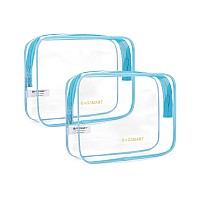 Bagsmart Clear Toiletry Bag 2 Pack Tsa Approved Travel Toiletry Bag Carry On Travel Accessories Bag Airport Airline Quart Size