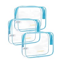 Bagsmart Clear Toiletry Bag 3 Pack Tsa Approved Travel Toiletry Bag Carry On Travel Accessories Bag Airport Airline Quart Size