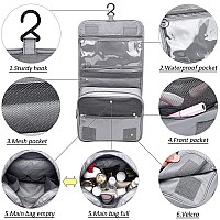 Toiletry Bag For Women Men Hanging Makeup Bags Organizer Travel Bag For Toiletries Cosmetic Bag Waterproof Bathroom Shower Bag W