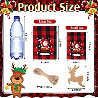 24 Pieces Christmas Burlap Gifttreat Bags With Drawstrings Small Christmas Gift Goody Bags For Xmas Holiday New Year Party Favo