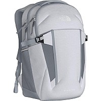 The North Face Womens Pivoter Everyday Laptop Backpack Tnf White Metallic Mlangemid Grey One Size