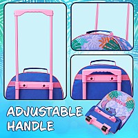 Disney Stitch Kids Suitcase For Girls Foldable Trolley Hand Luggage Bag Carry On Minnie Mouse Travel Bag With Wheels Cabin Bag W