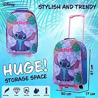 Disney Stitch Kids Suitcase For Girls Foldable Trolley Hand Luggage Bag Carry On Minnie Mouse Travel Bag With Wheels Cabin Bag W