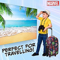 Marvel Kids Suitcase For Boys Foldable Trolley Hand Luggage Bag Carry On Avengers Travel Bag With Wheels Cabin Bag Wheeled Bag W