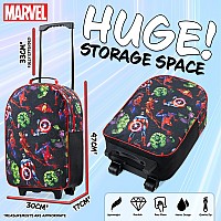 Marvel Kids Suitcase For Boys Foldable Trolley Hand Luggage Bag Carry On Avengers Travel Bag With Wheels Cabin Bag Wheeled Bag W