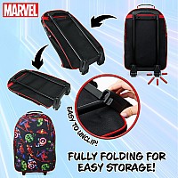 Marvel Kids Suitcase For Boys Foldable Trolley Hand Luggage Bag Carry On Avengers Travel Bag With Wheels Cabin Bag Wheeled Bag W