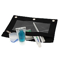 Moda West 24 Kits Bulk Case Of Wholesale Basic Toiletry Kits For Men Women Travel Charity In Pouch With See Thru Window