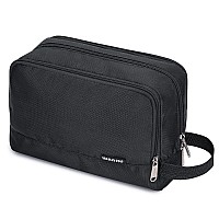 Toiletry Bag For Men Hanging Dopp Kit Water Resistant Shaving Bag Small Toiletry Bag For Traveling Pure Black