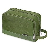 Toiletry Bag For Men Hanging Dopp Kit Water Resistant Shaving Bag Small Toiletry Bag For Traveling Pure Green