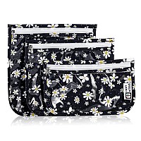 Hionxmga Tsa Approved Toiletry Bag Set Of 3 Clear Travel Toiletry Bags Quart Size Zipper Travel Pouch Waterproof Travel Makeup C