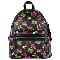 Intimo Mtv Music Television 80S Logo Tossed Print Zippered Mini Small Backpack Bag