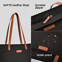 Prite Laptop Tote Bag For Women Shoulder Bag With 16 Computer Compartment For Work Travelblack