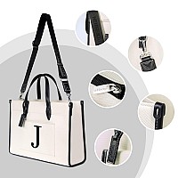 Topdesign Initial Laptop Tote Bag For Women Stylish Canvas Bag For 156 Inch Computer Personalized Monogrammed Work Purse Lar