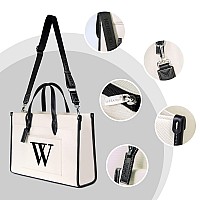 Topdesign Initial Laptop Tote Bag For Women Stylish Canvas Bag For 156 Inch Computer Personalized Monogrammed Work Purse Lar