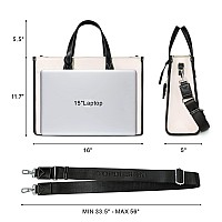 Topdesign Initial Laptop Tote Bag For Women Stylish Canvas Bag For 156 Inch Computer Personalized Monogrammed Work Purse Lar