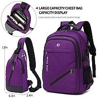 Fengdong Large Laptop Backpack 173 Inch Waterproof Travel College Backpack Bookbagcrossbody Sling Bags For Men Women Busines