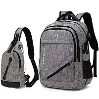 Fengdong Large Laptop Backpack 173 Inch Waterproof Travel College Backpack Bookbagcrossbody Sling Bags For Men Women Busines