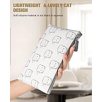 Feryes Cute Cat Silicone Makeup Bag For Travel Cosmetics Bag For Makeup Brush Essential Makeup Tools Make Up Zipper Pouch Gi