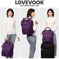 Lovevook Laptop Backpack For Women Work Travel Backpack Teacher Doctor Nurse Bags College Backpack Purse Business Commuter Com