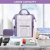 Lovevook 17 Inch Backpack For Women Laptop Bag Teacher Nurse Work Bags Large Travel Backpack Business Computer Laptop Bag Col