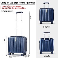 Hanke 16 Inch Carry On Luggage Airline Approved Lightweight Hardside Suitcase With Spinner Wheels Tsa Lock Small Kids Luggag